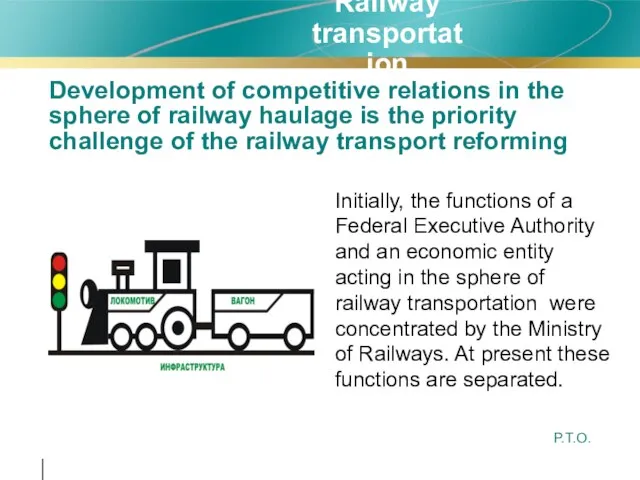 Development of competitive relations in the sphere of railway haulage is the