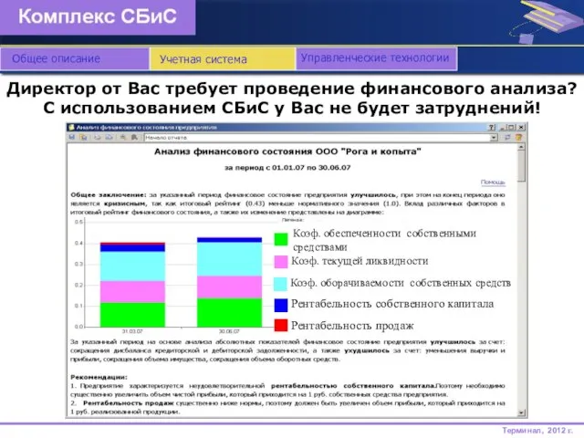 Директор от Вас требует проведение финансового анализа? С использованием СБиС у Вас