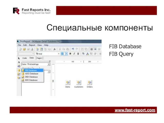 Специальные компоненты FIB Database FIB Query