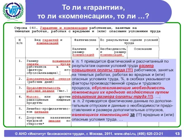 То ли «гарантии», то ли «компенсации», то ли …? © АНО «Институт