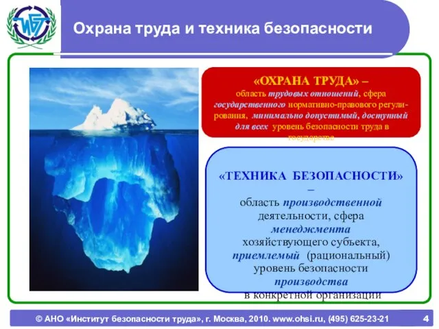 © АНО «Институт безопасности труда», г. Москва, 2010. www.ohsi.ru, (495) 625-23-21 Охрана