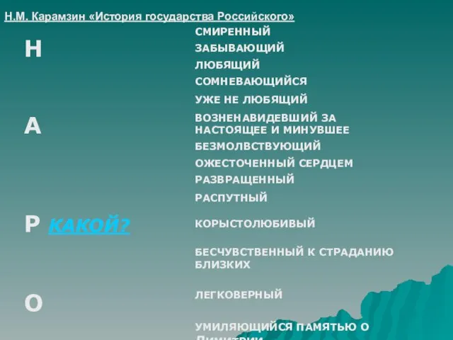 Н.М. Карамзин «История государства Российского»