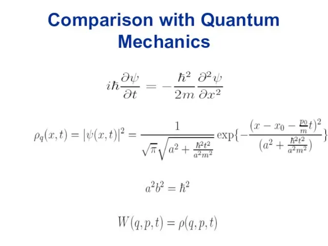 Comparison with Quantum Mechanics