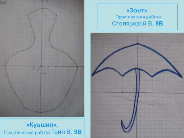 «Кувшин». Практическая работа Тейл В. 9В «Зонт». Практическая работа Столяровой В. 9В