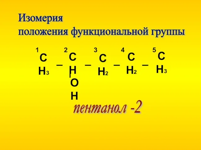 СН3 СН СН2 СН2 СН3 – – – 1 2 3 4