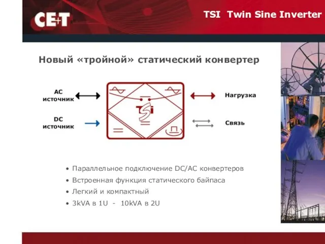 TSI Twin Sine Inverter Новый «тройной» статический конвертер Параллельное подключение DC/AC конвертеров