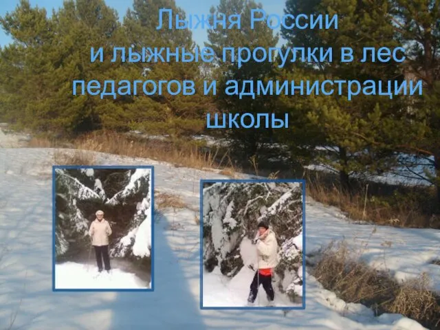 Лыжня России и лыжные прогулки в лес педагогов и администрации школы