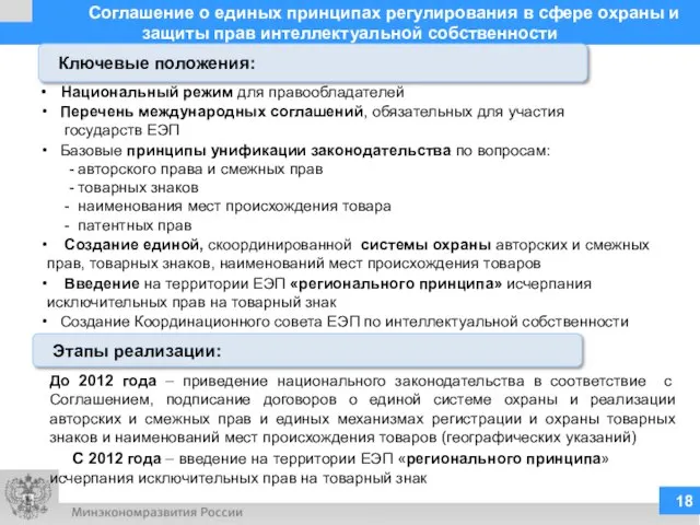 Соглашение о единых принципах регулирования в сфере охраны и защиты прав интеллектуальной