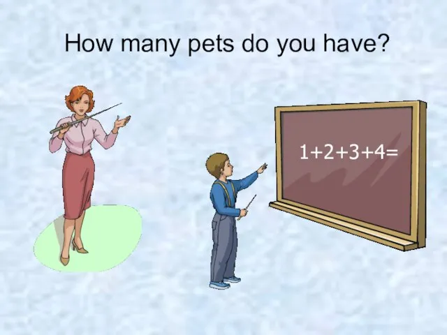 How many pets do you have? 1+2+3+4=
