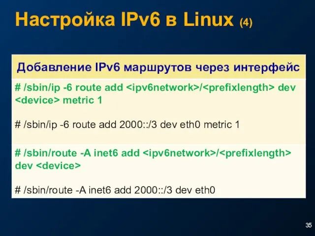 Настройка IPv6 в Linux (4)