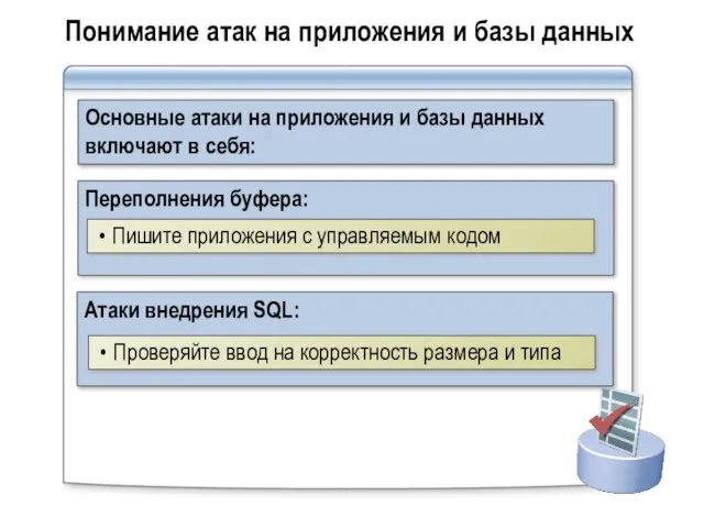 Понимание атак на приложения и базы данных Основные атаки на приложения и