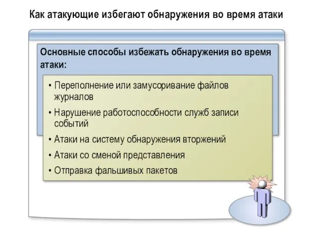 Как атакующие избегают обнаружения во время атаки Основные способы избежать обнаружения во