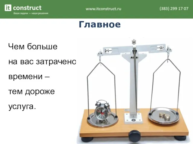 Главное Чем больше на вас затрачено времени – тем дороже услуга.