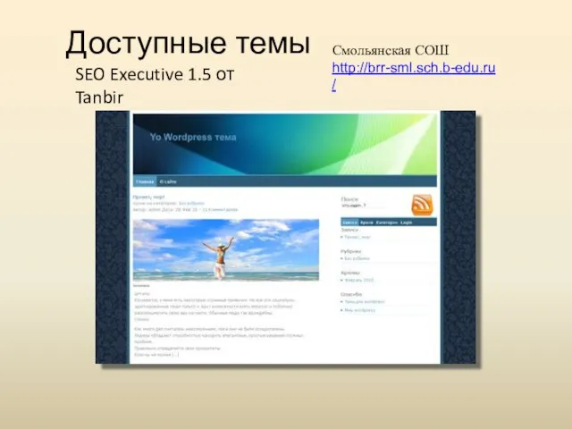 SEO Executive 1.5 от Tanbir Смольянская СОШ http://brr-sml.sch.b-edu.ru/ Доступные темы