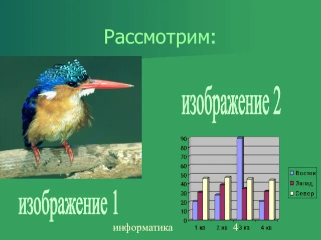 информатика Рассмотрим: изображение 1 изображение 2