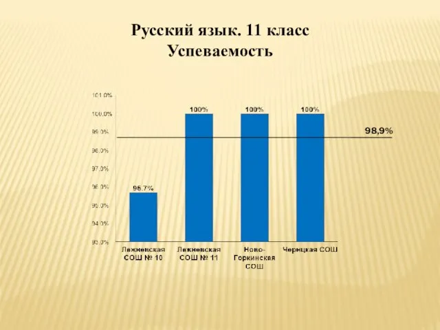 Русский язык. 11 класс Успеваемость 98,9%