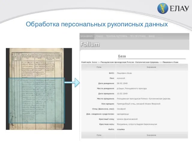 Обработка персональных рукописных данных