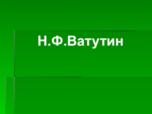 Н.Ф.Ватутин