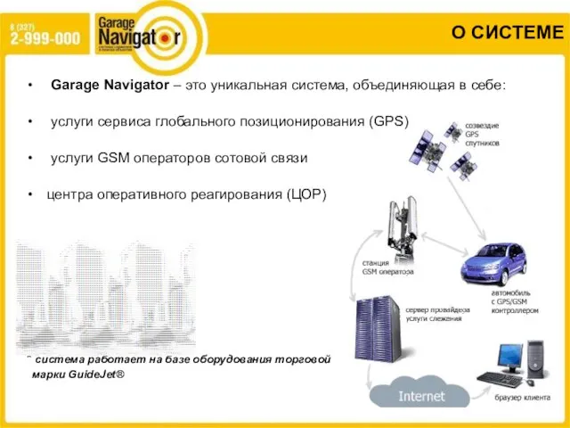 О СИСТЕМЕ Garage Navigator – это уникальная система, объединяющая в себе: услуги