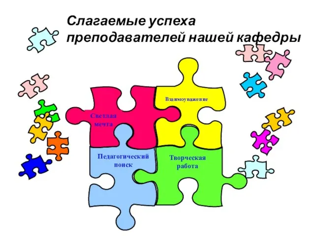 Слагаемые успеха преподавателей нашей кафедры