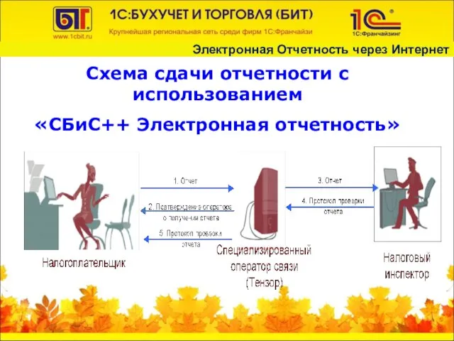 Схема сдачи отчетности с использованием «СБиС++ Электронная отчетность» Электронная Отчетность через Интернет