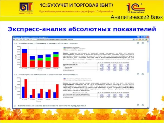 Экспресс-анализ абсолютных показателей Аналитический блок