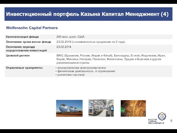 Wolfensohn Capital Partners Инвестиционный портфель Казына Капитал Менеджмент (4)