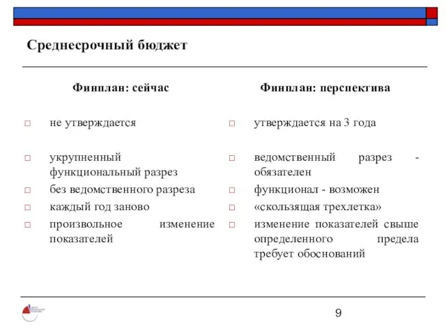 Среднесрочный бюджет Финплан: сейчас не утверждается укрупненный функциональный разрез без ведомственного разреза