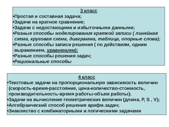 3 класс Простая и составная задача; Задачи на кратное сравнение; Задачи с