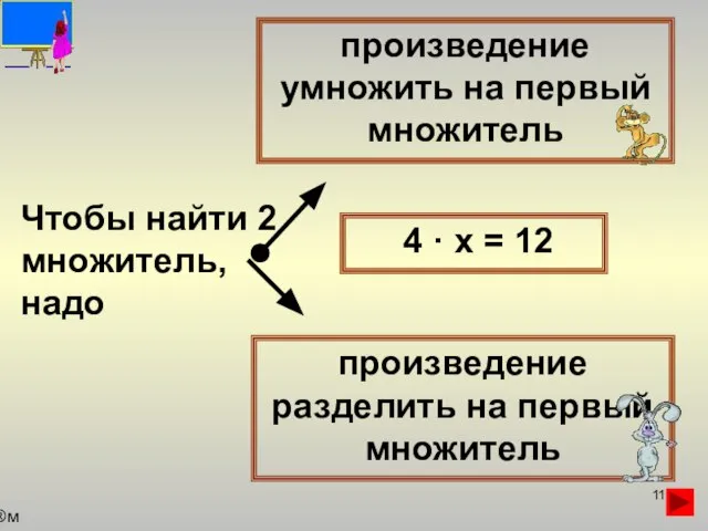 Чтобы найти 2 множитель, надо произведение умножить на первый множитель произведение разделить