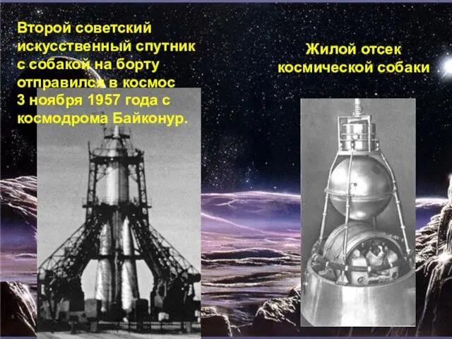 Второй советский искусственный спутник с собакой на борту отправился в космос 3