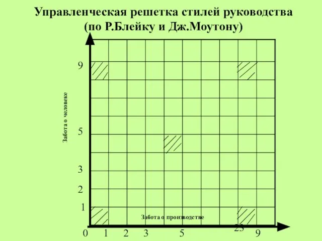 Управленческая решетка стилей руководства (по Р.Блейку и Дж.Моутону) 0 1 2 3