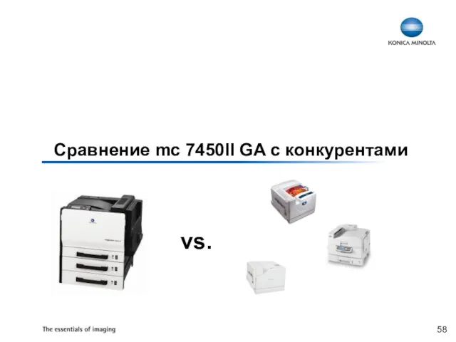 Сравнение mc 7450II GA с конкурентами vs.