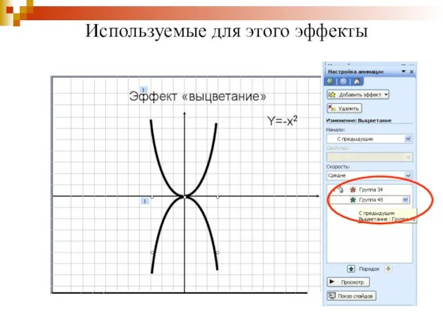 Используемые для этого эффекты