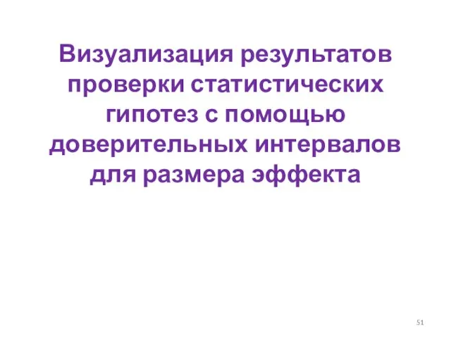 Визуализация результатов проверки статистических гипотез с помощью доверительных интервалов для размера эффекта