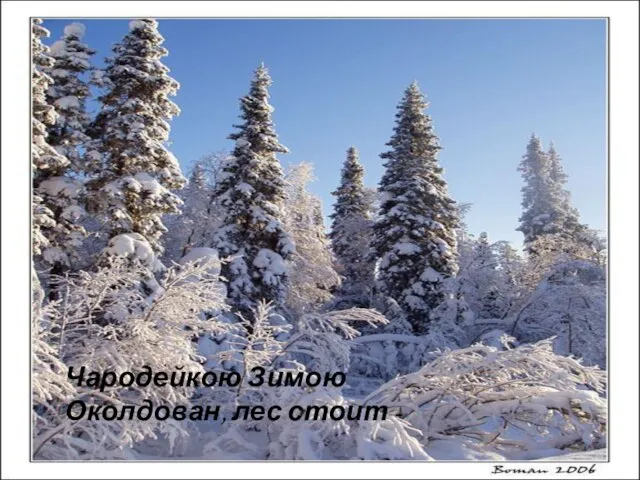 Чародейкою Зимою Околдован, лес стоит - Чародейкою Зимою Околдован, лес стоит -