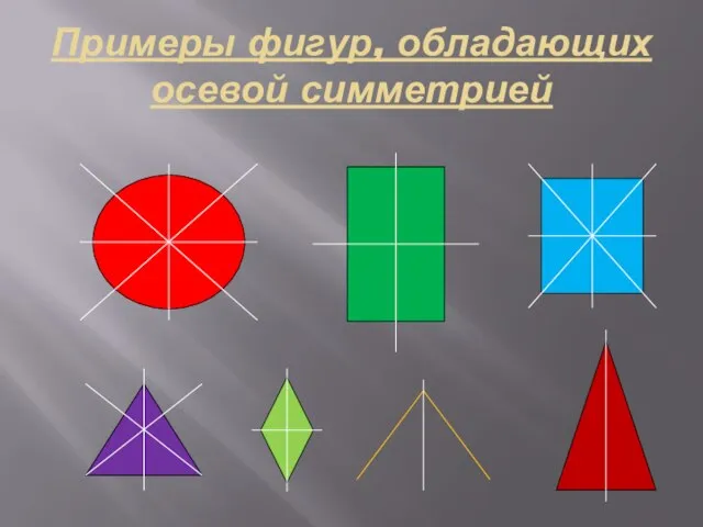 Примеры фигур, обладающих осевой симметрией