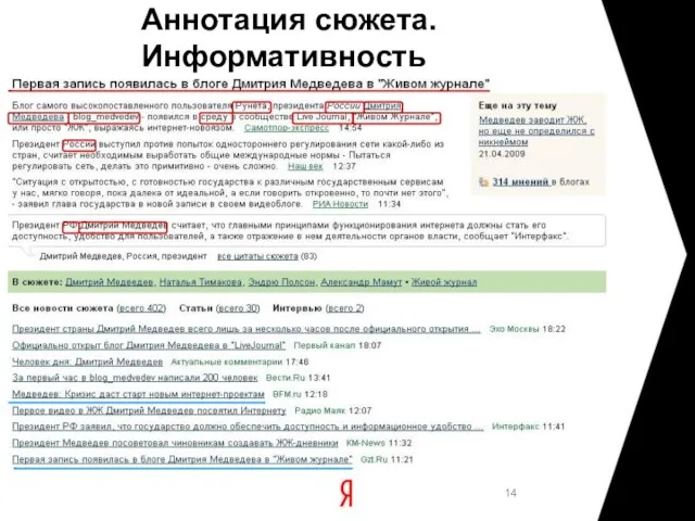 Аннотация сюжета. Информативность