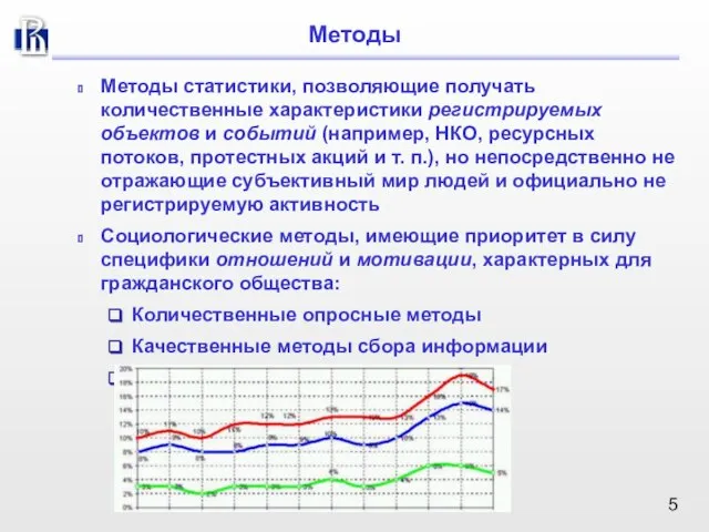 Методы Методы статистики, позволяющие получать количественные характеристики регистрируемых объектов и событий (например,