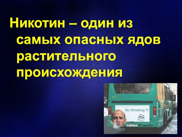 Никотин – один из самых опасных ядов растительного происхождения