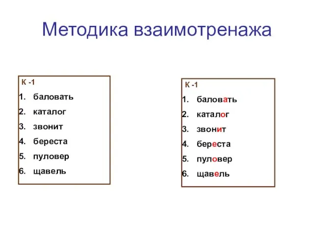 К -1 баловать каталог звонит береста пуловер щавель Методика взаимотренажа К -1