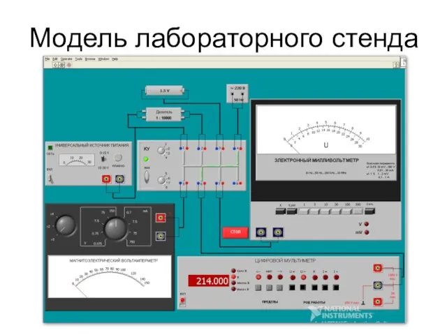 Модель лабораторного стенда