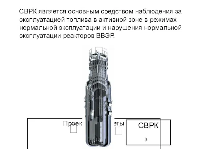 СВРК является основным средством наблюдения за эксплуатацией топлива в активной зоне в