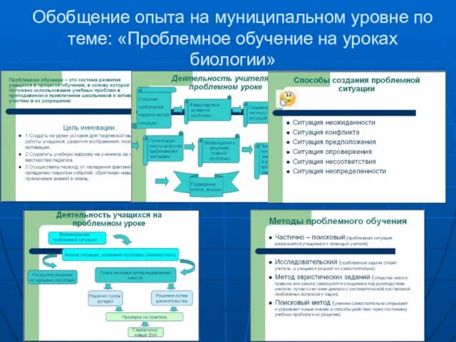 Обобщение опыта на муниципальном уровне по теме: «Проблемное обучение на уроках биологии»