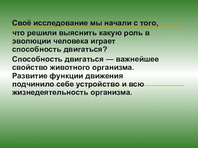 Своё исследование мы начали с того, что решили выяснить какую роль в