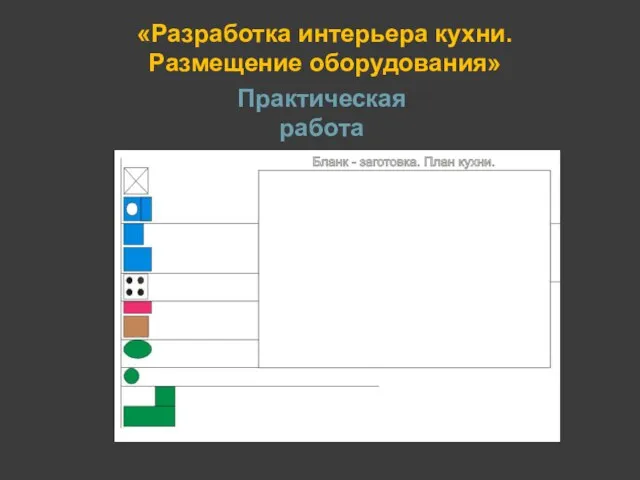 Практическая работа «Разработка интерьера кухни. Размещение оборудования»