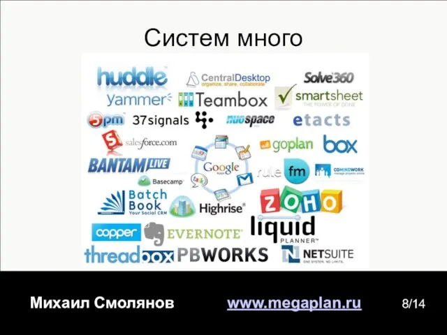 Михаил Смолянов www.megaplan.ru 8/14 Систем много