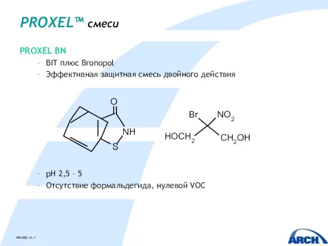 PROXEL BN BIT плюс Bronopol Эффективная защитная смесь двойного действия pH 2,5
