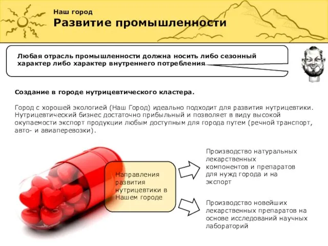 Любая отрасль промышленности должна носить либо сезонный характер либо характер внутреннего потребления