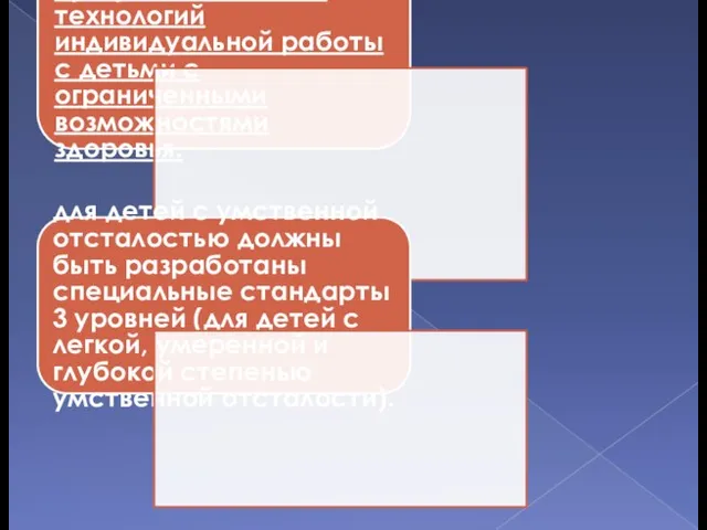 Разработка и распространение программ, методик, технологий индивидуальной работы с детьми с ограниченными